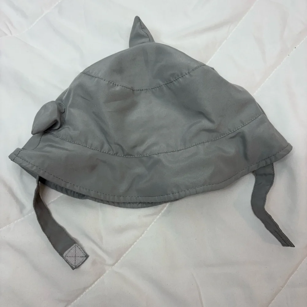 Gray Kids Shark Summer Pool Beach Kids Hat- perfect for swimming